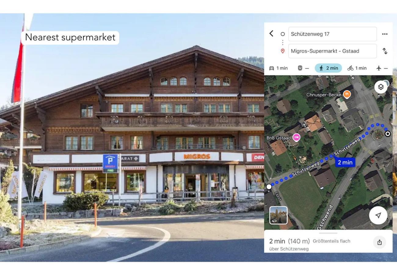 Charming Alpine Apartment グスタード エクステリア 写真